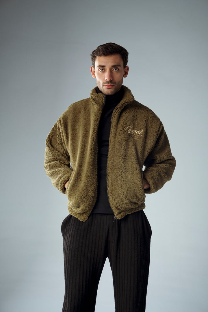 Cannae- sherpa fleece jacket vert