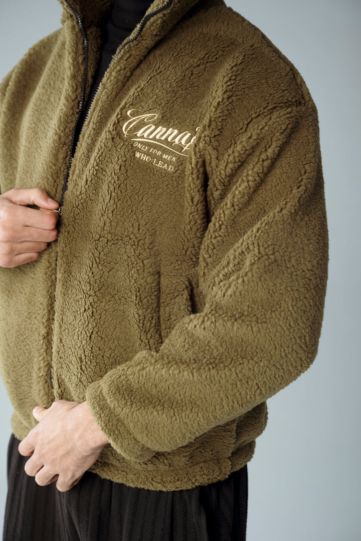 Cannae- sherpa fleece jacket vert