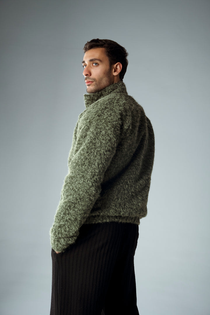 Cannae- Bouclet Jacket Green