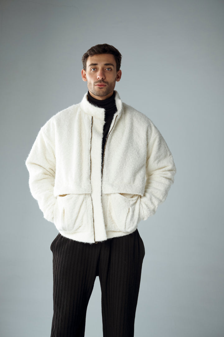 Cannae- bouclet jacket Blanc