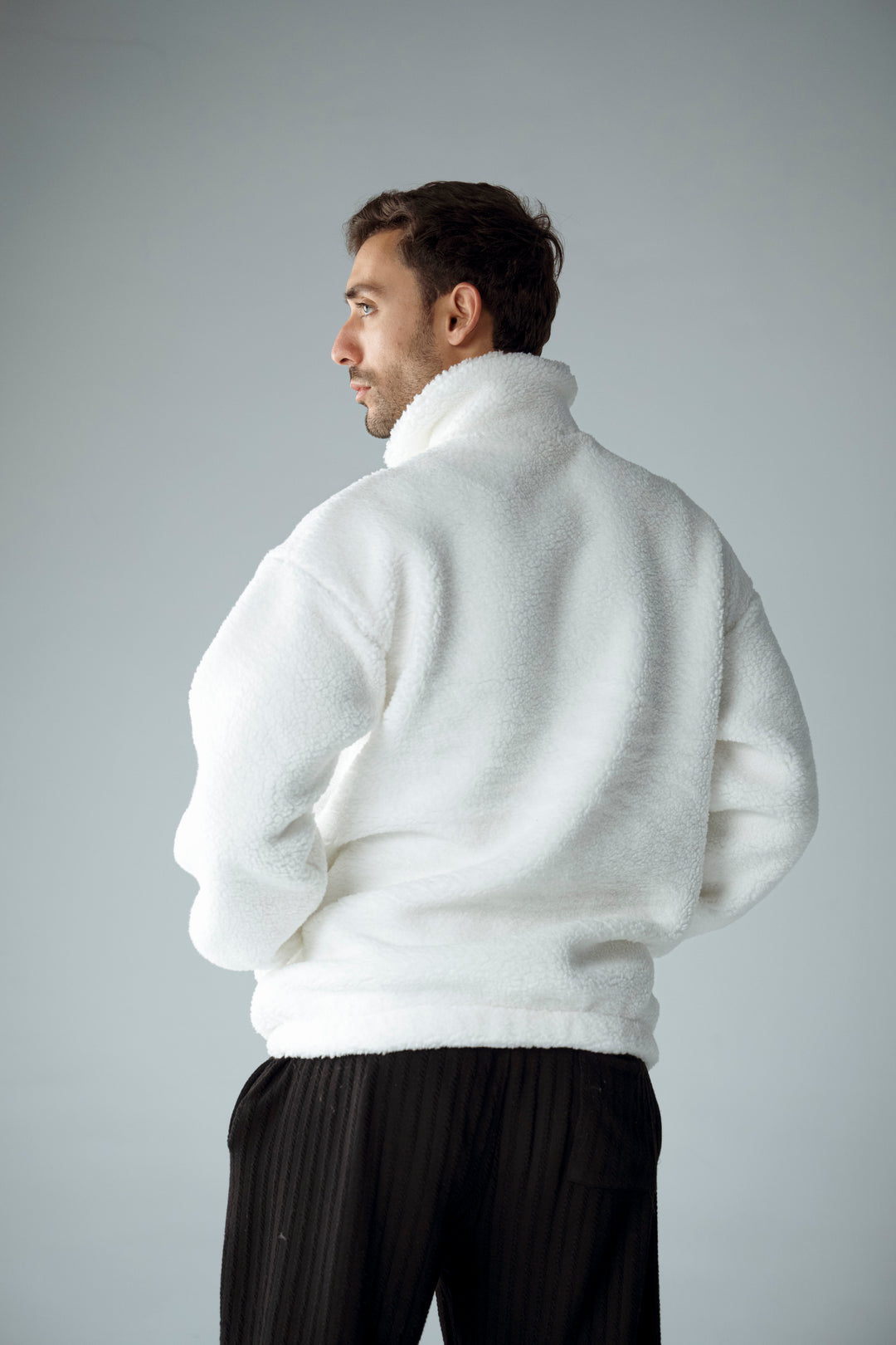 Cannae- Zip up Sherpa Blanc